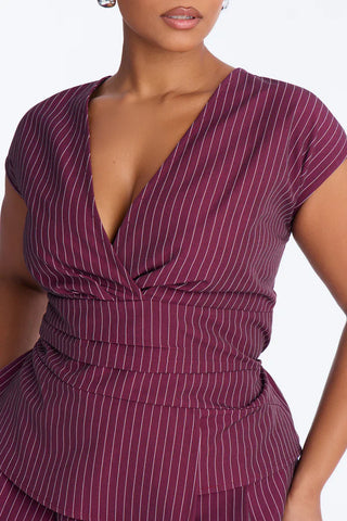 Locked In Pinstripe Pant Set