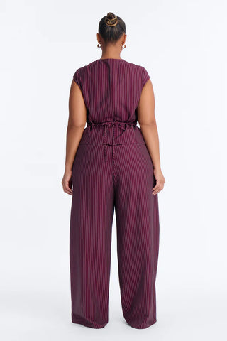 Locked In Pinstripe Pant Set