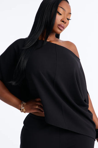 Alina One Shoulder Scuba Pant Set