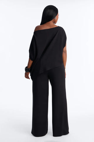 Alina One Shoulder Scuba Pant Set