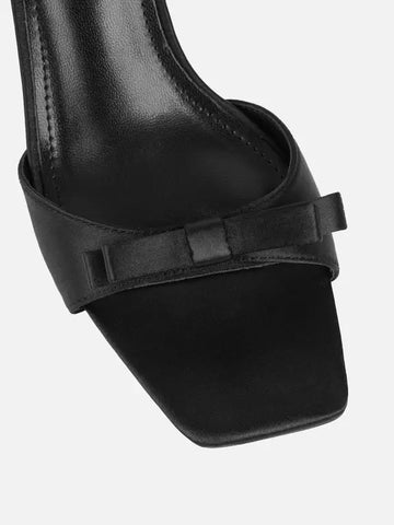 Metallic Bow Detail Mules