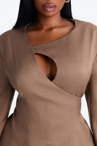 Ember Cutout Belted Wrap Front Blazer
