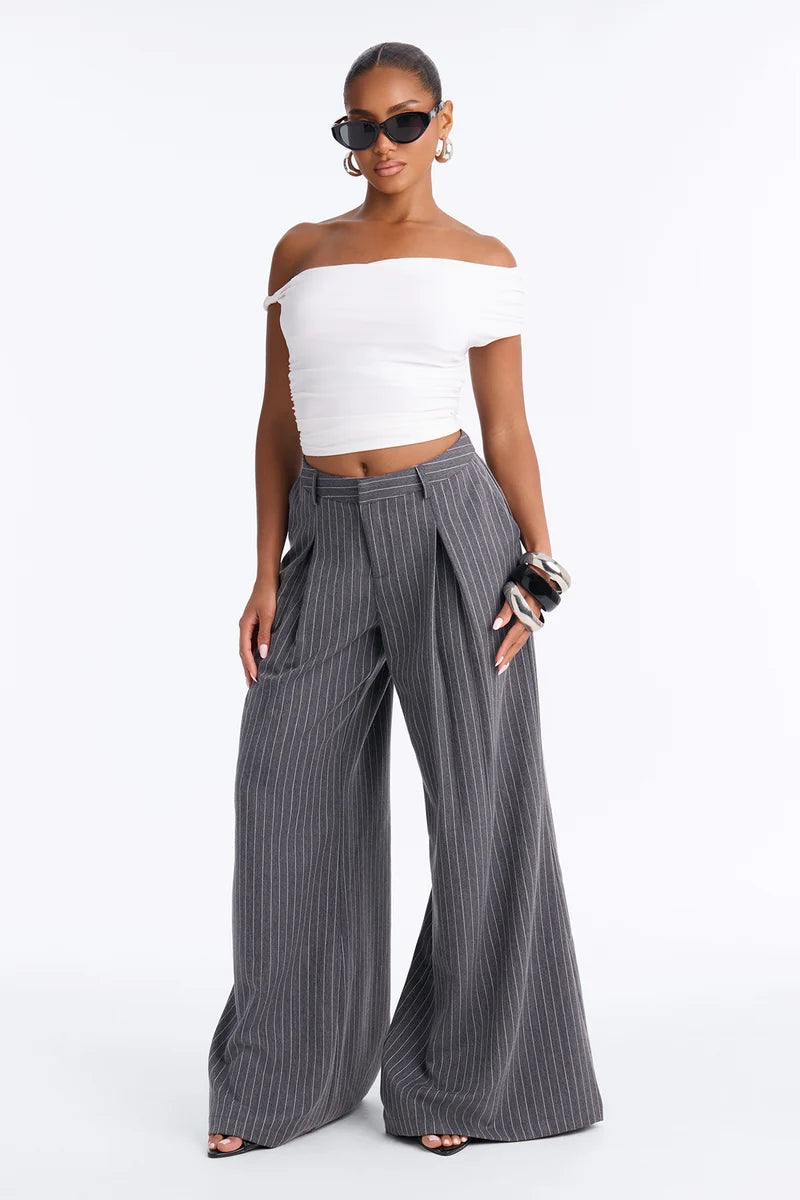 Melody Slouchy Low Rise Super Wide Leg Trouser