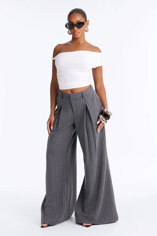 Melody Slouchy Low Rise Super Wide Leg Trouser