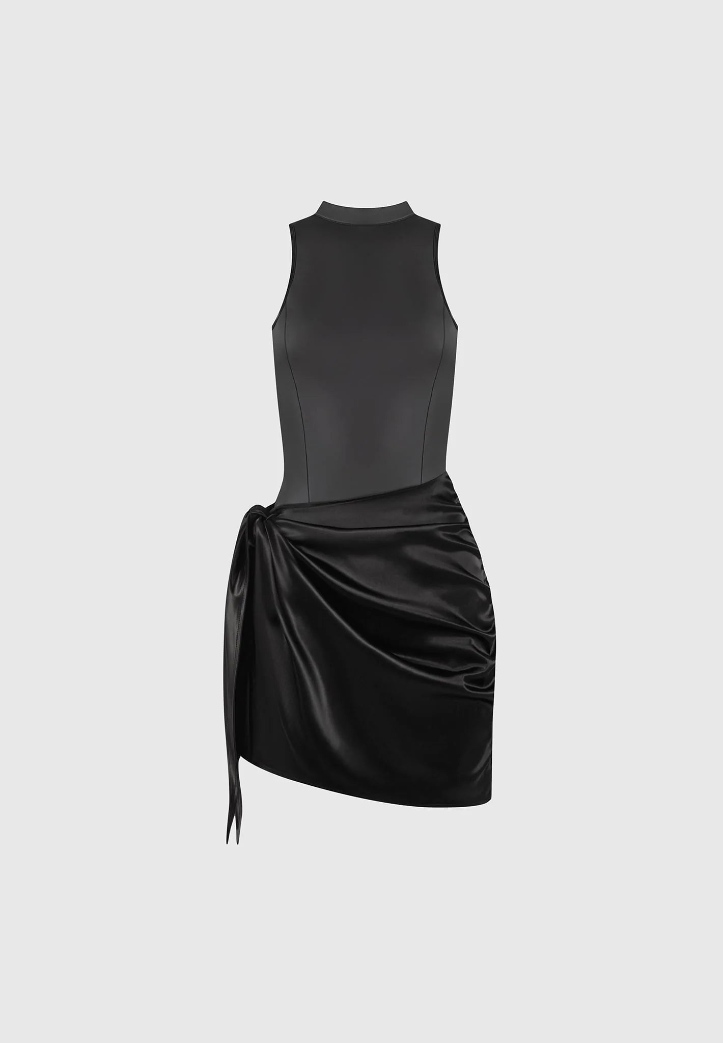Noir Wrap Bodycon The Bae Club