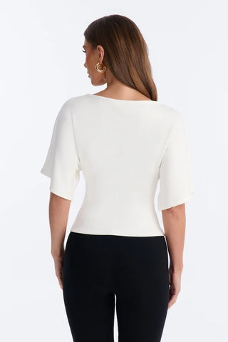 Cici Cinched Waist Short Sleeve Top