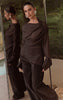 Faux Suede Straight Leg Trousers