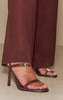 Black Buckle Asymmetric Strap Round Toe Heeled Sandals