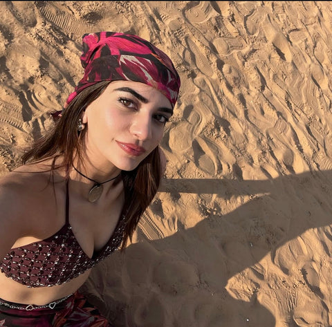 Printed Co-ord with Embroidered Bralette