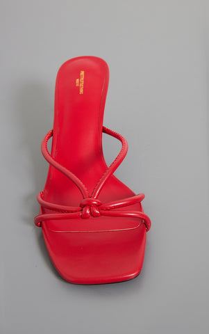 Scarlet Knot Square Mules
