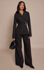 Woven Cinched Waist Blazer