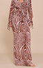 Ruched Chiffon Maxi Skirt
