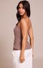 Petite White Trim Detail Asymmetric Bandeau Top