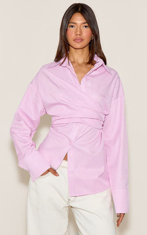 Blush Flow Drape Shirt