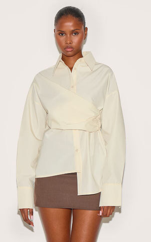 Blush Flow Drape Shirt