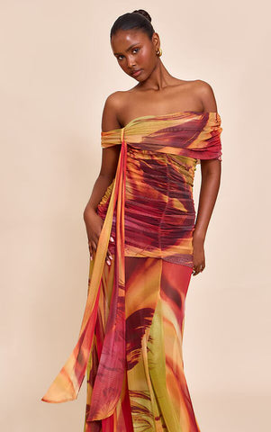 Mocha Mirage Bardot Maxi