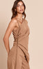 Cream Woven One Shoulder Wide Leg Jumpsuit