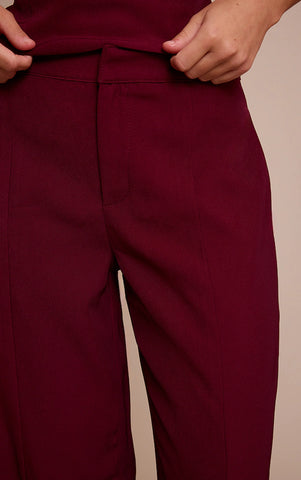 Tailored Woven Shoulder Cape Top and Trousers