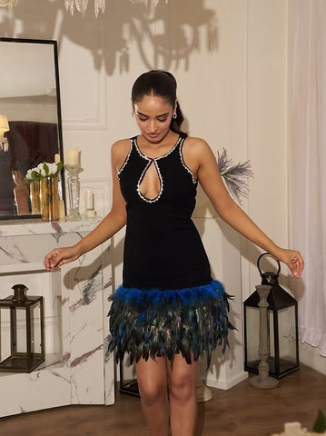 Ombrè Feather Dress