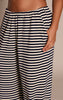 Petite Charcoal Striped Soft Fleece Straight Leg Joggers
