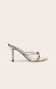 Metallic Knotted Mid Heeled Mule Sandals
