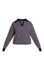 Petite Striped Collar Knitted Jumper