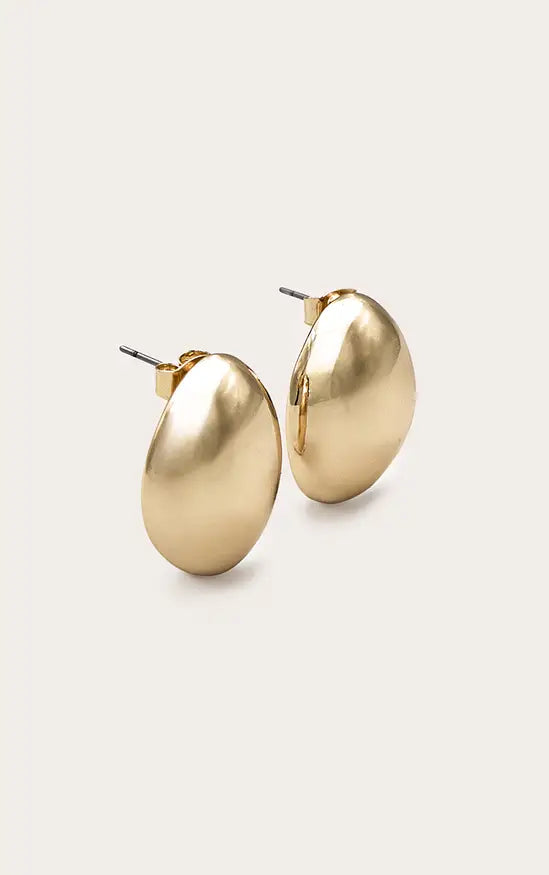 Gold Mini Pebble Stud Earring