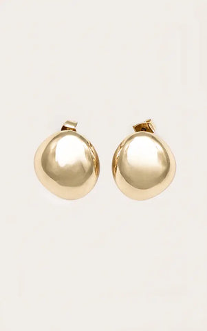 Gold Mini Pebble Stud Earring