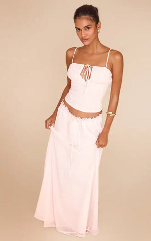 Chiffon Ruched Bust Cami Top