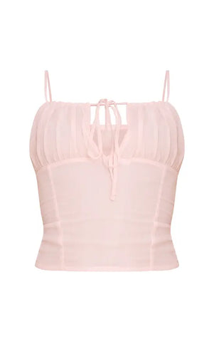 Chiffon Ruched Bust Cami Top