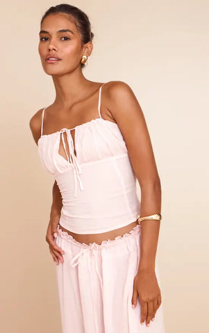 Chiffon Ruched Bust Cami Top