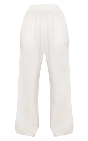 Linen Look Floaty Wide Leg Trousers Co-ord