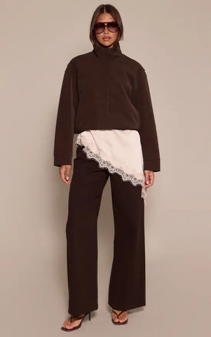 Peached PU Funnel Jacket