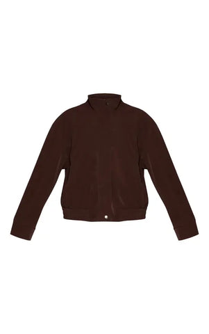 Peached PU Funnel Jacket