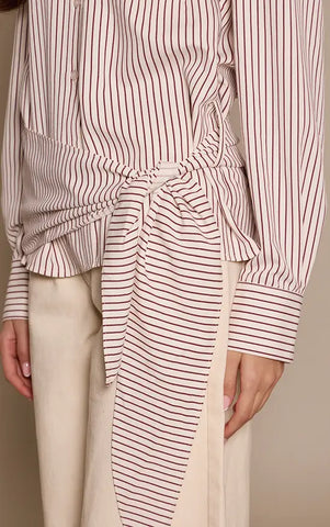 Oversized Wrap Waist Shirt