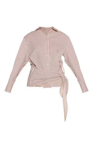 Oversized Wrap Waist Shirt