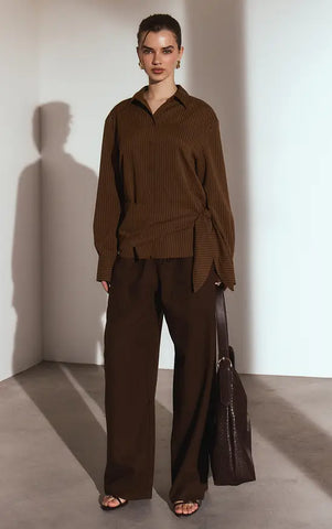 Oversized Wrap Waist Shirt