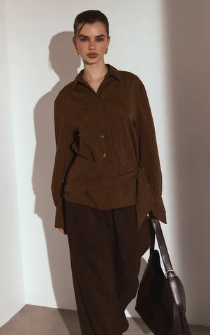 Oversized Wrap Waist Shirt