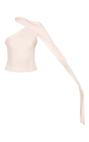 Tailored Woven Shoulder Cape Top and Trousers