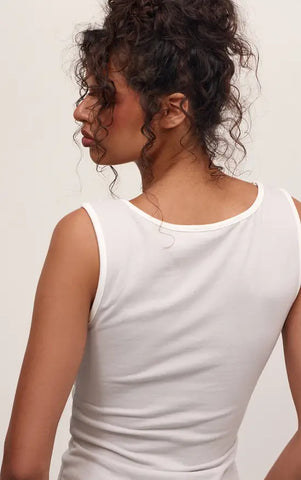 Contrast Soft Stretch Vest Top