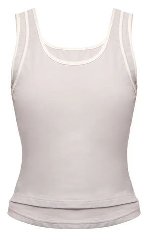 Contrast Soft Stretch Vest Top