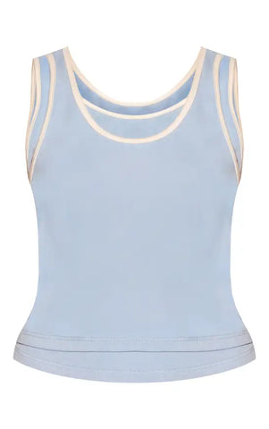 Contrast Soft Stretch Vest Top