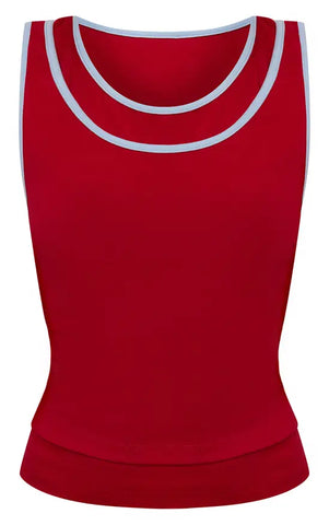 Contrast Soft Stretch Vest Top