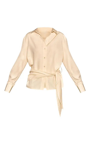 Oversized Wrap Waist Shirt