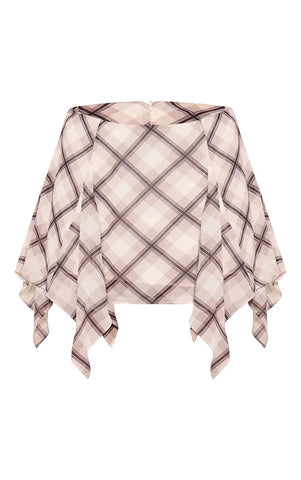 White Check Hanky Mini Skirt