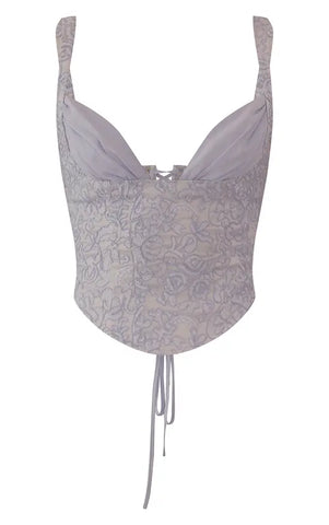 Chiffon Cup Lace Bodice Corset