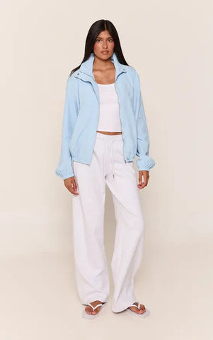 Blue Shell Funnel Neck Jacket