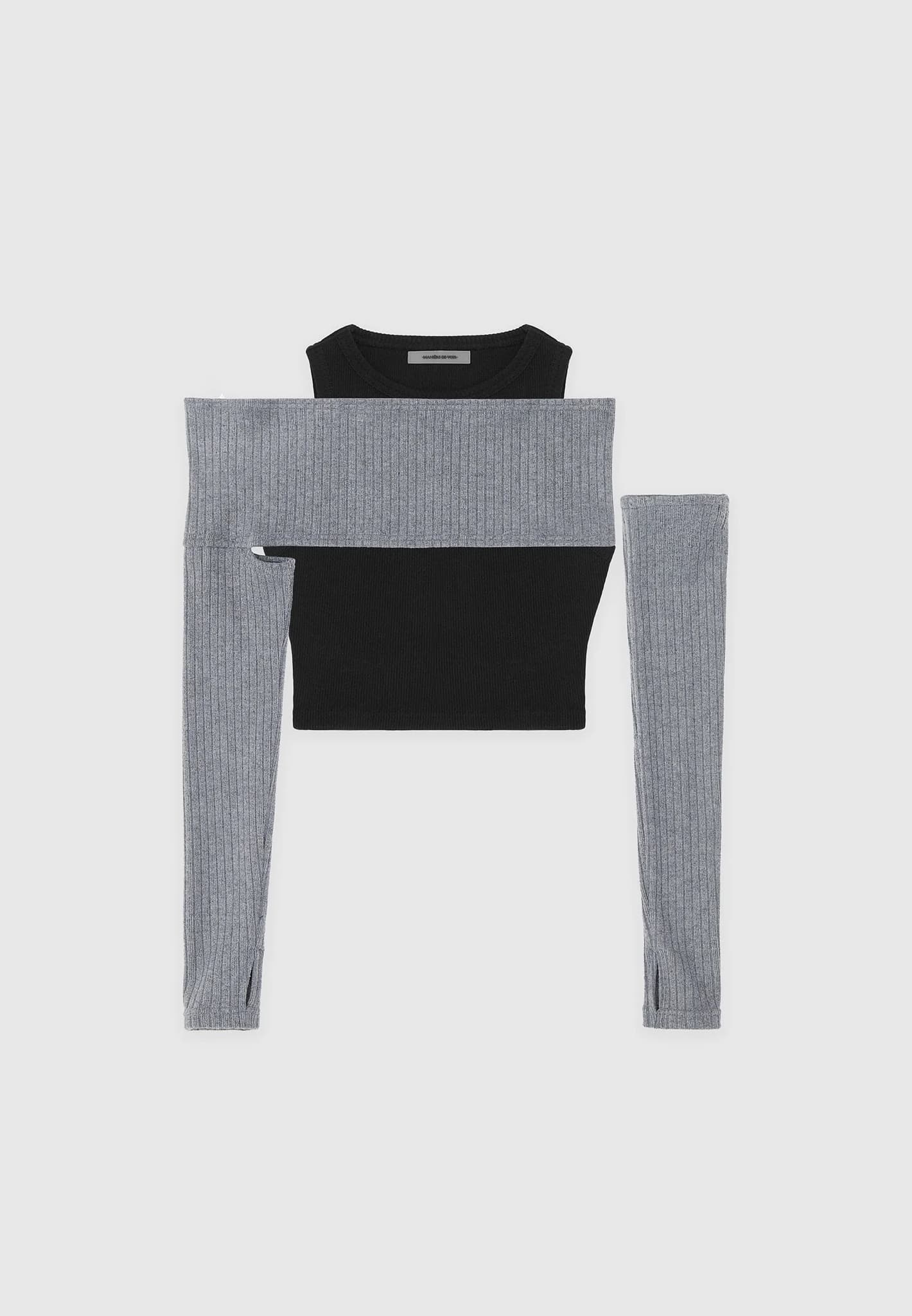 Crop Top with Knitted Overlay – The Bae Club
