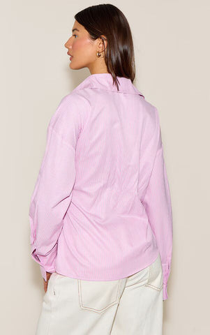 Blush Flow Drape Shirt