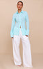 Midnight Chiffon Fitted Shirt
